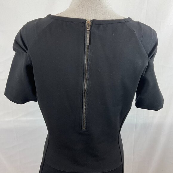 Maison Scotch The Little Black Dress 3 US 10 Short Sleeve Texture Stripe Detail - Picture 9 of 12